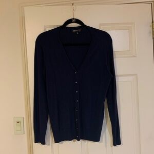 Jones New York Petite Navy Blue Cardigan Sweater sz PL